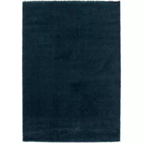 Tapis Coltrane bleu GoodHome L.90 x l.60 cm