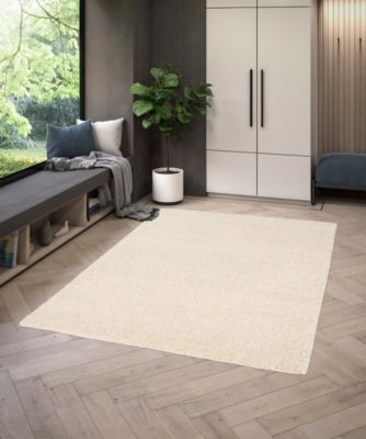 Tapis Coltrane GoodHome blanc cassé L.170 x l.120 x ep.3 cm