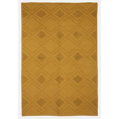 Tapis contemporain bouclette 120 x 180 cm jaune