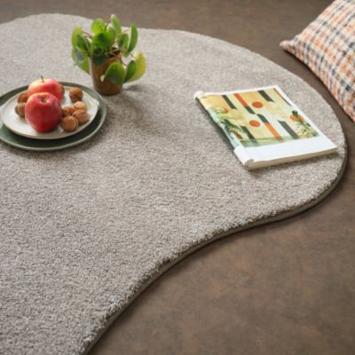 Tapis contemporain de forme organique - Influence - Grège clair - 120 x 180 cm