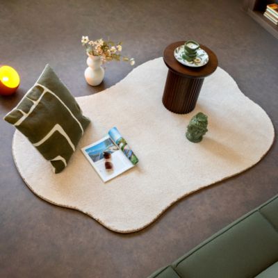 Tapis contemporain de forme organique - Select - Ecru - 200 x 300 cm