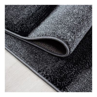 Tapis contemporain effet vague rectangle Rabisco 170x120 CM - Noir