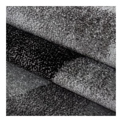 Tapis contemporain effet vague rectangle Rabisco 170x120 CM - Noir