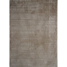 Tapis contemporain en polyester beige 120x166