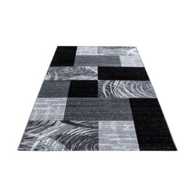 Tapis contemporain en polypropylène rectangle Ustril 170x120 CM - Noir