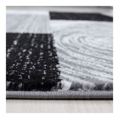 Tapis contemporain en polypropylène rectangle Ustril 170x120 CM - Noir