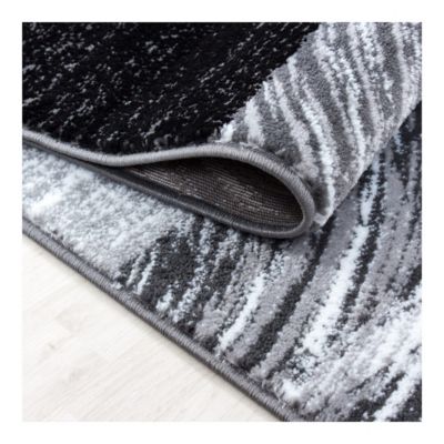 Tapis contemporain en polypropylène rectangle Ustril 170x120 CM - Noir