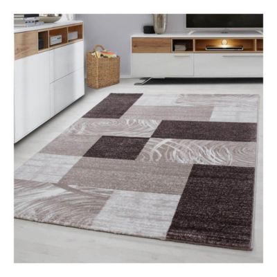 Tapis contemporain en polypropylène rectangle Ustril 300x80 CM - Marron