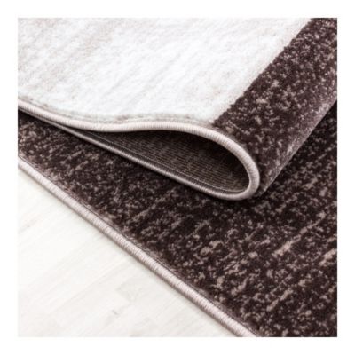 Tapis contemporain en polypropylène rectangle Ustril 300x80 CM - Marron