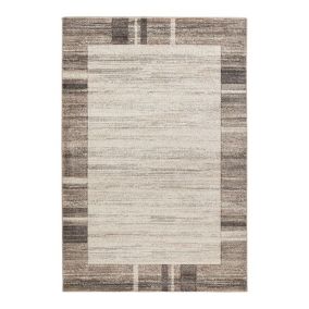 Tapis contemporain intérieur rectangle Nafa 170x120 CM - Beige argenté