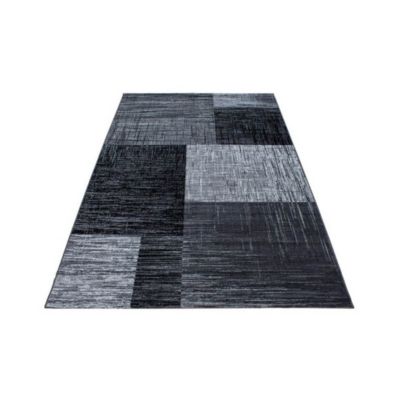 Tapis contemporain pour salon noir Rozza 150x80 CM - Noir