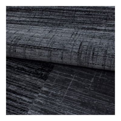 Tapis contemporain pour salon noir Rozza 150x80 CM - Noir