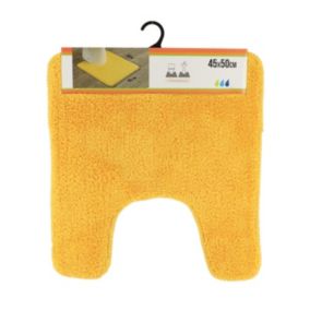 Tapis contour WC en microfibre Jaune 45 x 50 cm