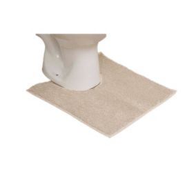 Tapis contour WC en polyester Beige 45 x 50 cm