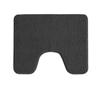 Tapis contour WC en polyester chocolat Polynésie Levasseur