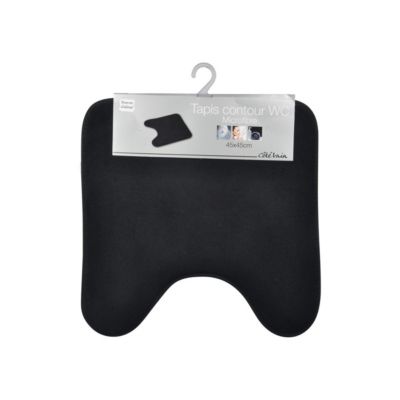Tapis Contour WC "Vitamine II" 45x45cm Noir