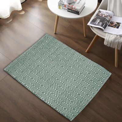 Tapis coton Diamond GoodHome 60 x 90 cm taupe