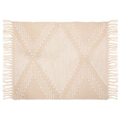 Tapis coton sable cuivre 60x90 - Multicolore- Atmosphera