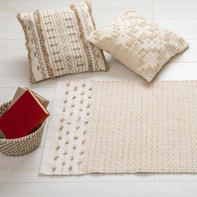 Tapis coton sable cuivre 60x90 - Multicolore- Atmosphera