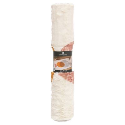 Tapis "Couka" en fausse fourrure 60x90cm- Blanc- Atmosphera