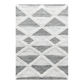 Tapis à courtes mèches scandinave Soldi 150x80 CM - Gris