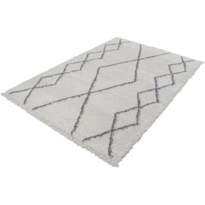 Tapis crème ethnique de salon berbère shaggy Cobh 120x60 CM - Crème