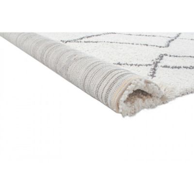 Tapis crème ethnique de salon berbère shaggy Cobh 120x60 CM - Crème
