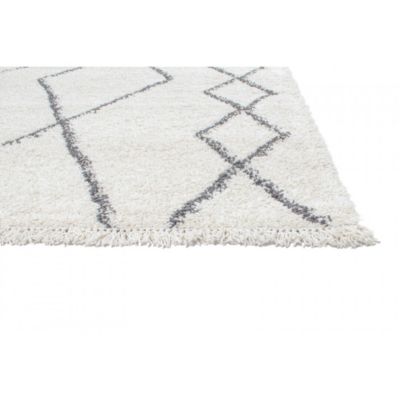 Tapis crème ethnique de salon berbère shaggy Cobh 120x60 CM - Crème