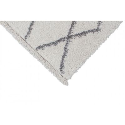 Tapis crème ethnique de salon berbère shaggy Cobh 120x60 CM - Crème