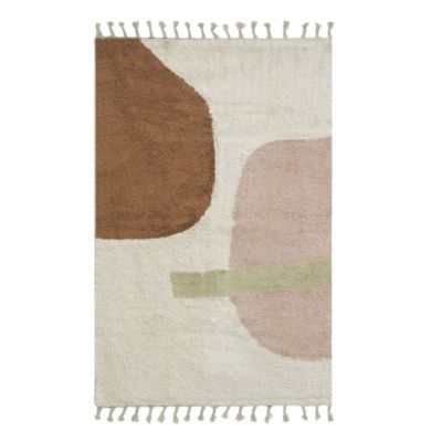 Tapis écru en coton Abstrait 150 x 90 Type: Tapis intérieur
