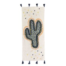 Tapis déco enfant cactus en coton tissé