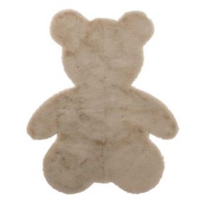 Tapis Déco Enfant "Ours" 103cm Beige