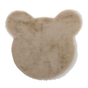 Tapis Déco Enfant "Tête d'Ours" 60cm Beige