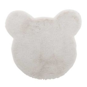 Tapis Déco Enfant "Tête d'Ours" 60cm Blanc