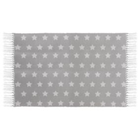 Tapis Déco à Franges Enfant "Born" 60x90cm Gris