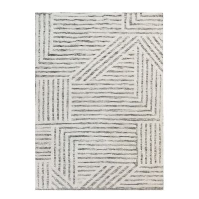 Tapis déco géométrique en coton 140x200cm