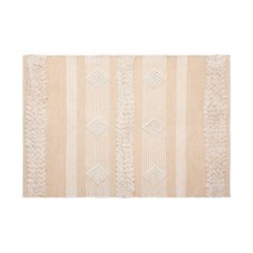 Tapis décoratif en Coton motif sable et cuivre 60 x 90 cm