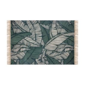 Tapis décoratif en Coton Vert Jungle 120 x 170 cm