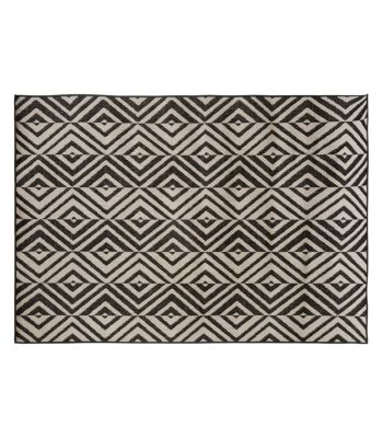 Tapis décoratif Noir pour extérieur ou intérieur en polypropylène 150 x 230 cm