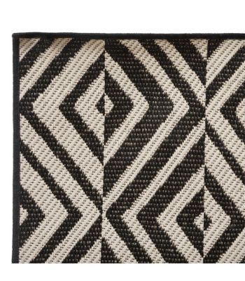 Tapis décoratif Noir pour extérieur ou intérieur en polypropylène 150 x 230 cm