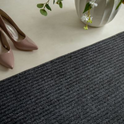 Tapis d'entrée côtelé - Gris - 1m x 15m