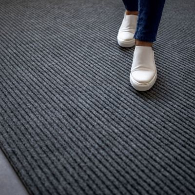 Tapis d'entrée côtelé - Gris - 1m x 17m
