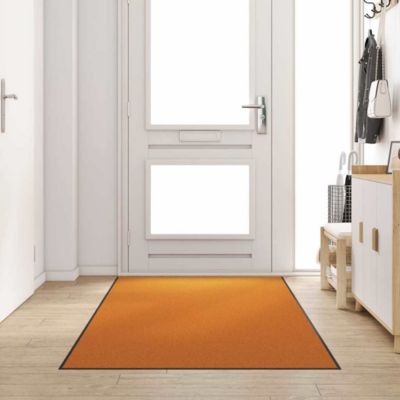 Tapis d'entrée Orange et Noir 120 x 250 cm 100% Polyamide vidaXL