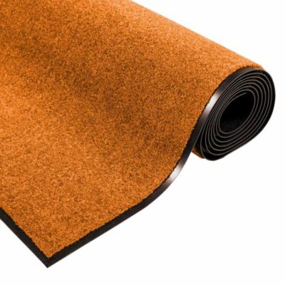 Tapis d'entrée Orange et Noir 120 x 250 cm 100% Polyamide vidaXL