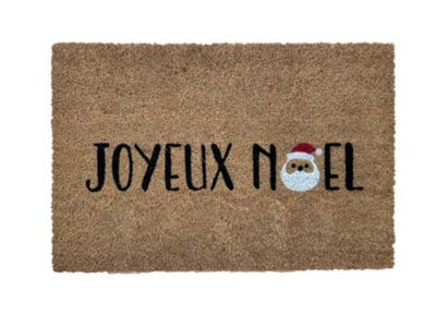 Tapis d'entrée absorbant fibres de coco père noël L.40 x l.60 cm