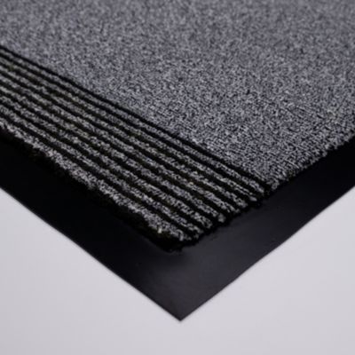 Tapis d'entrée absorbant microfibres gris L.60 x l.40 cm