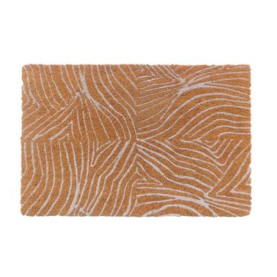 Tapis d'entrée antidérapant en fibre de coco imprimé ethnique L.60 x l.40cm Ornami