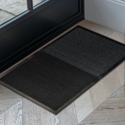Tapis d'entrée Cres GoodHome gris L.60 x l.90 cm