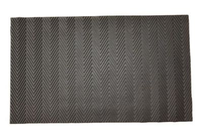 Tapis d'entrée extérieur grattoir en caoutchouc noir L.75 x l.45cm