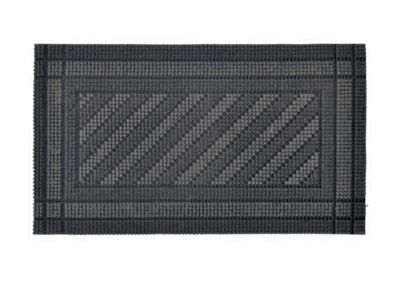 Tapis d'entrée grattoir à picots floqués noir L.70 x l.40cm